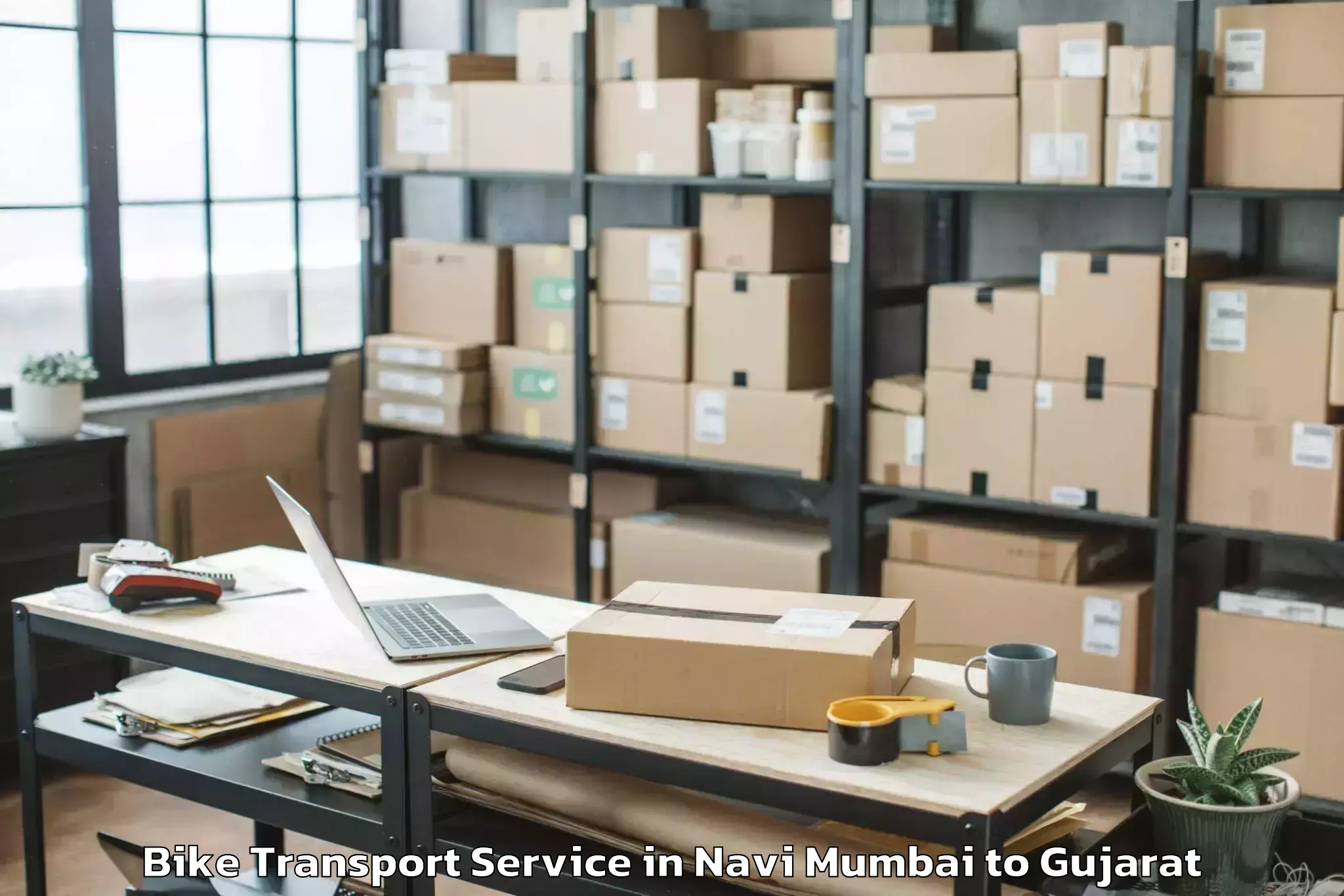 Quality Navi Mumbai to Udhana Bike Transport